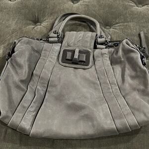 Marciano grey soft leather bag